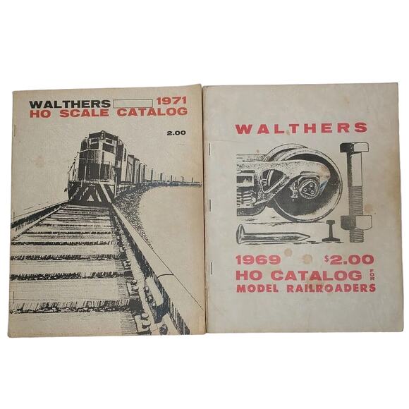 2 Walthers HO Catalogs 1969 and 1971 Model Railroad Reference Books Vintage - Picture 1 of 9